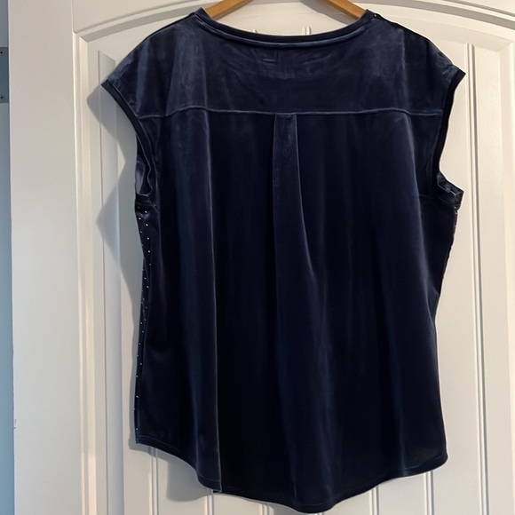 ELLE Kohls Velvet Navy Tank - Picture 4 of 6